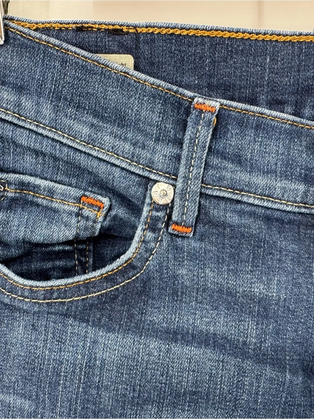 True Religion Women's Cora Mid Rise Straight Jeans Flip Pocket Y2K Cowgirl SZ 26